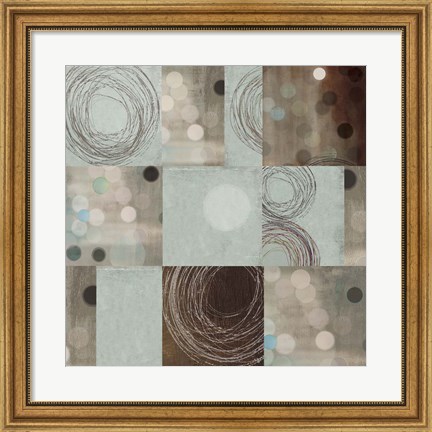Framed Dots and Swirls Print