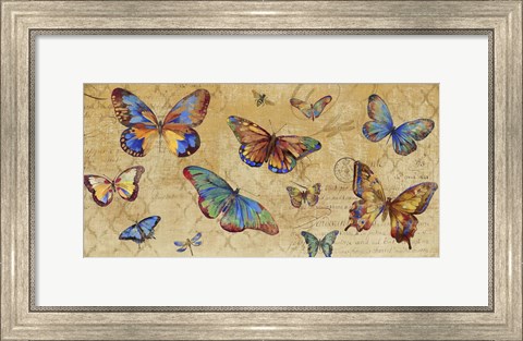 Framed Butterflies in Flight Print