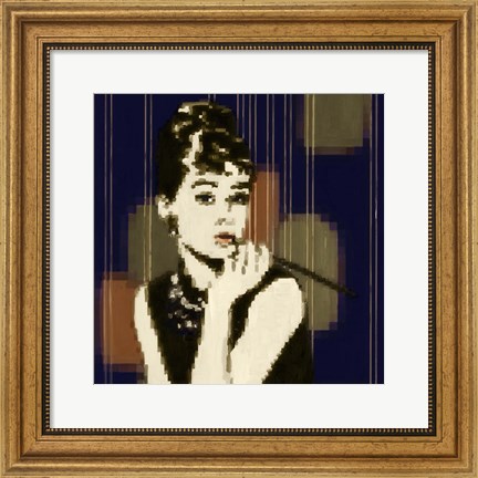 Framed Pixeled Hepburn Print