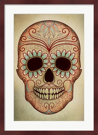 Framed Day of the Dead Skull II Print