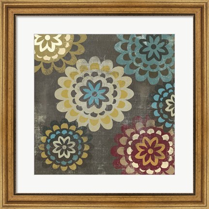 Framed Floral Pattern II Print