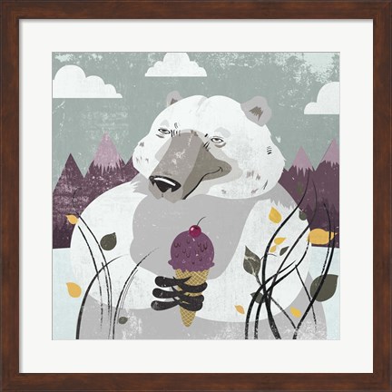 Framed Polar Bear Print