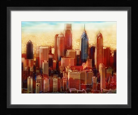 Framed Philadelphia Skyline Print