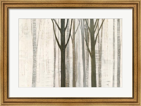 Framed Down to the Woods on White Crop Print