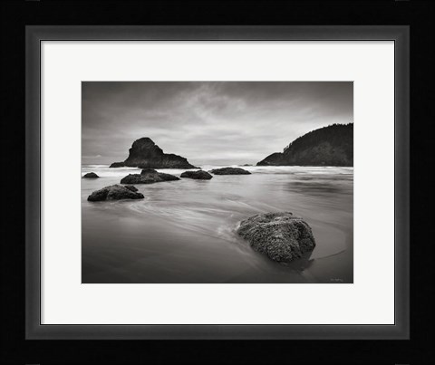 Framed Indian Beach II with Border Print