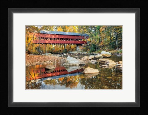 Framed Swift River Covered Bridge Print