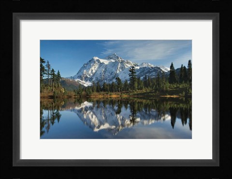 Framed Mount Shukan Reflection I Print
