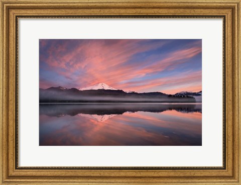 Framed Sunrise Over Mount Baker Print