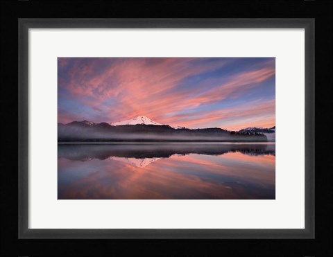 Framed Sunrise Over Mount Baker Print