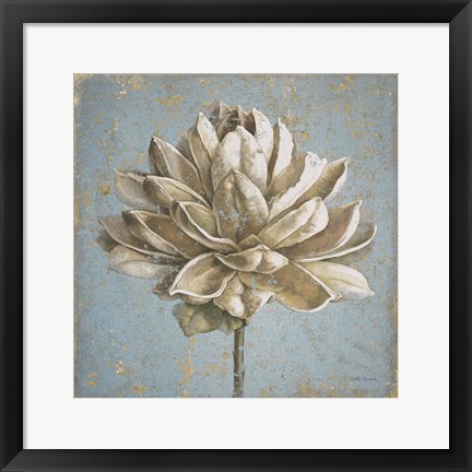 Framed Seed Pod I no Words and Stamp Gold Print