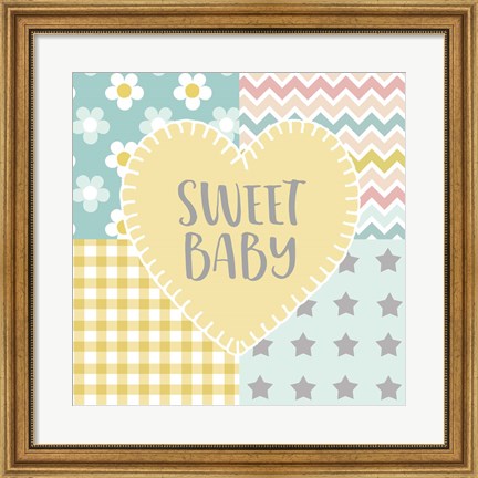 Framed Baby Quilt I Sweet Baby Yellow Print