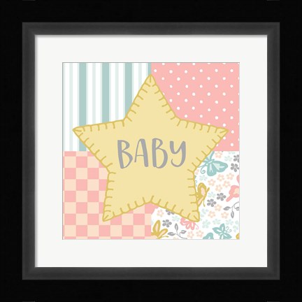 Framed Baby Quilt IV Baby Yellow Print