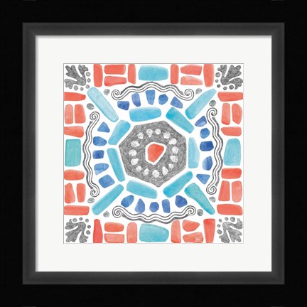 Framed Coastal Sea Life X Print