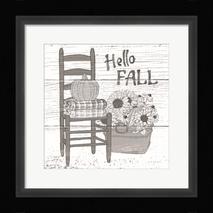 Framed Fall Cabin III Print