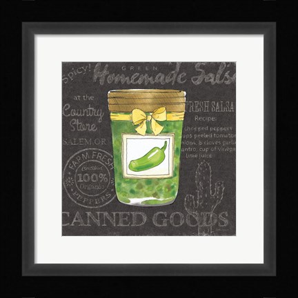 Framed Canning Kitchen III black Print