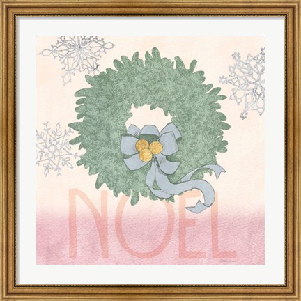 Framed Pastel Christmas IV Print