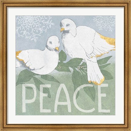Framed Pastel Christmas II Print