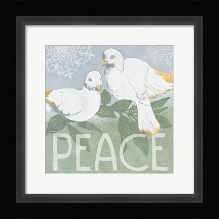 Framed Pastel Christmas II Print