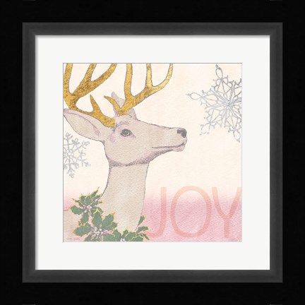 Framed Pastel Christmas I Print
