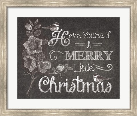 Framed Chalkboard Christmas Sayings V Print