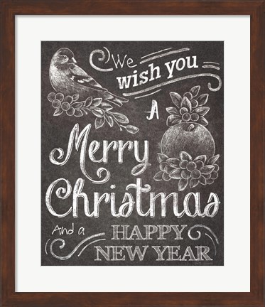 Framed Chalkboard Christmas Sayings I Print