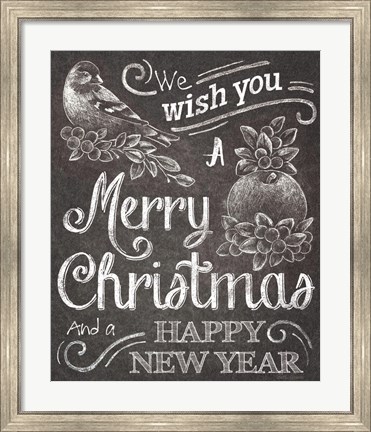 Framed Chalkboard Christmas Sayings I Print