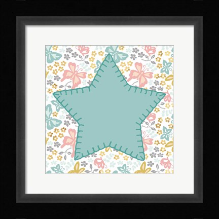 Framed Baby Quilt Gold IV Print
