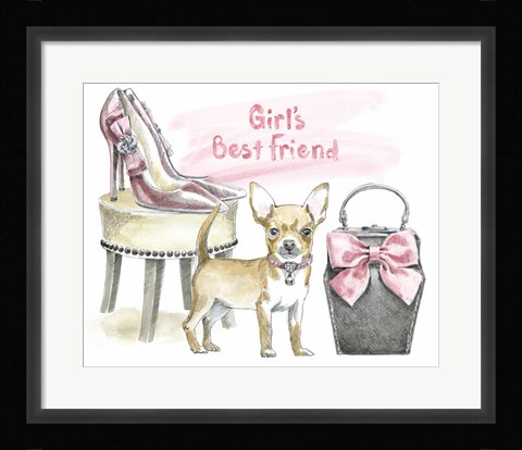 Framed Glamour Pups VI Print