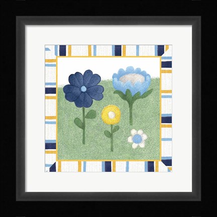 Framed Americana Garden IV With Border Print