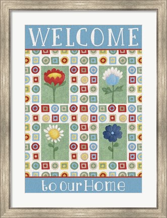 Framed Welcome Squares Print