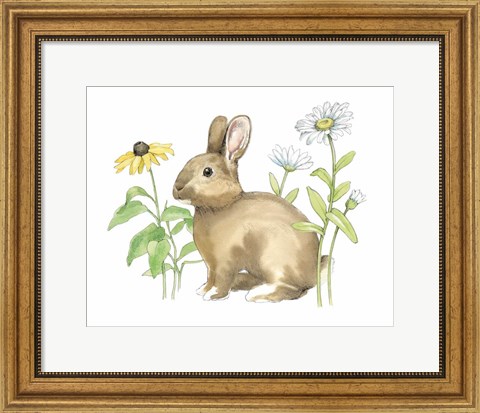 Framed Wildflower Bunnies II Print