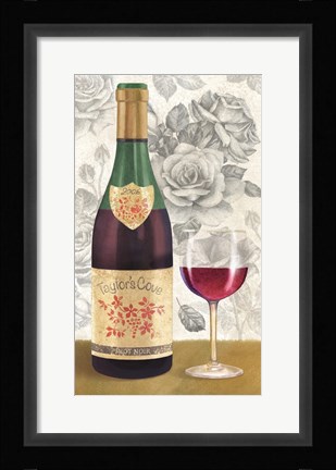Framed Wine and Roses I Print
