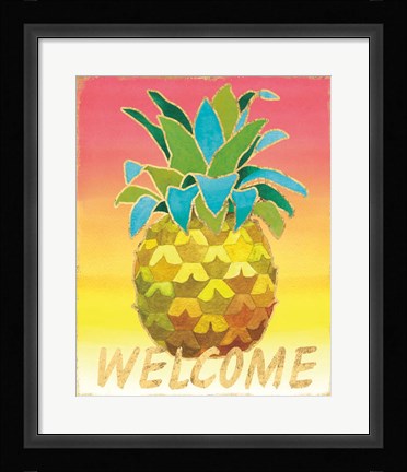 Framed Island Time Pineapples V Print