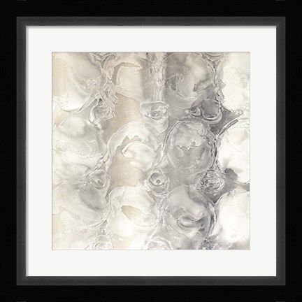 Framed Gray Circles II Print