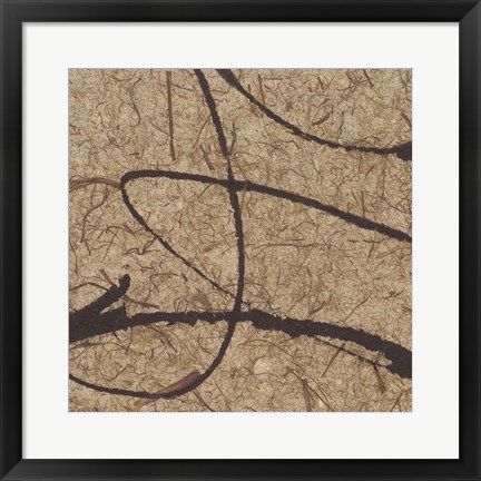 Framed Contemporary Scroll Square III Print