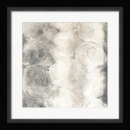 Framed Gray Circles I Print