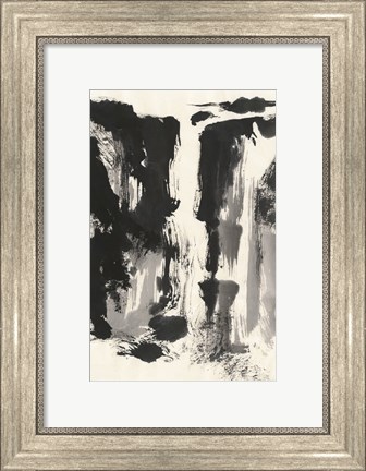 Framed Sumi Waterfall View IV Print