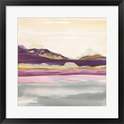 Framed Purple Rock Dawn II Gold Print