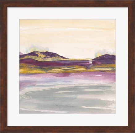 Framed Purple Rock Dawn I Gold Print