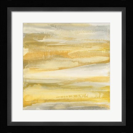 Framed Grey and Gold Print