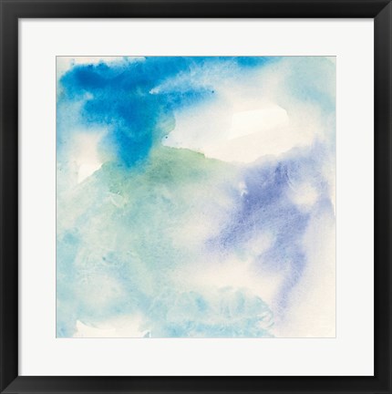 Framed Crinkle Blue Print