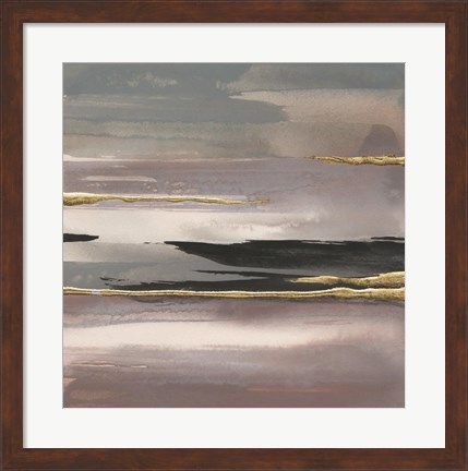 Framed Gilded Morning Fog II Print