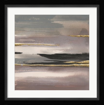Framed Gilded Morning Fog II Print