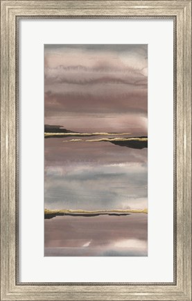 Framed Gilded Morning Fog III Print