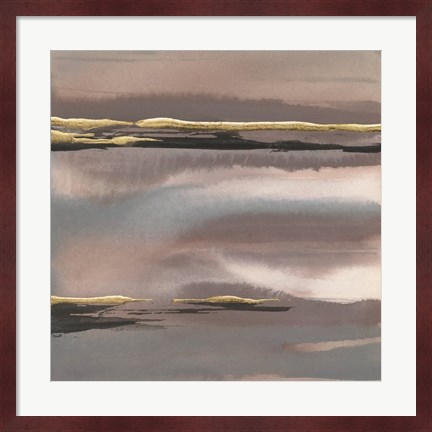 Framed Gilded Morning Fog I Print