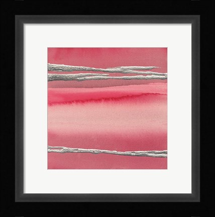 Framed Silver Rose I Print