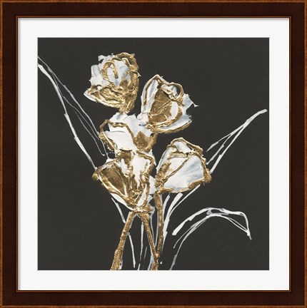 Framed Gilded Tulips Print