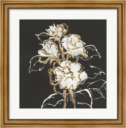 Framed Gilded Roses Print