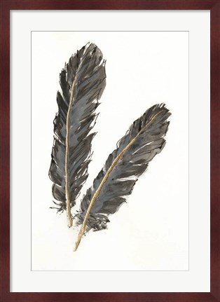 Framed Gold Feathers IV Print