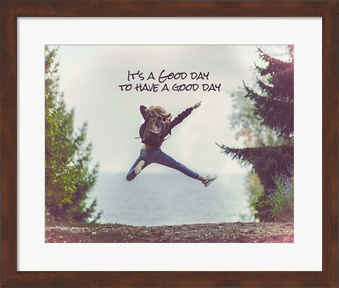 Framed It&#39;s a Good Day - Leap Color Print